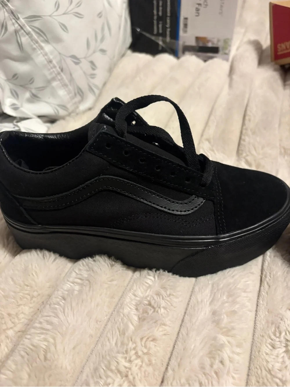 Vans Women's All-Black Platform Old Skool Sneakers
